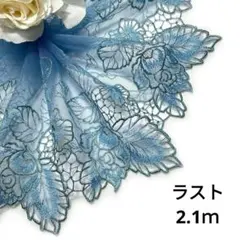 #4013番　チュールレース　刺繍　2.1ｍ