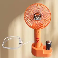 グラニフ イカク フィギュア付きハンディーファン　オレンジ IKAKU