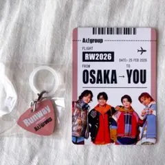 ボーディングパス風カード　アンブレラチャーム