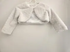 美品 120cm ファーボレロ　 オフホワイト 発表会 結婚式