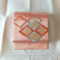 【美品】 九寸 名古屋帯 　正絹　名古屋仕立て