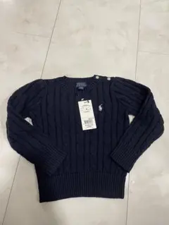 Polo Ralph Lauren ネイビー ケーブルニット 2T