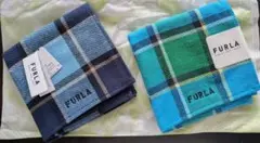 【新品未使用】FURLA タオルハンカチ メンズ ２枚
