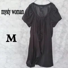 mysty woman ミスティウーマン ワンピース M ブラック 半袖バルーンのサムネイル