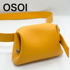 【未使用級】オソイ OSOI がま口 ショルダー ミニ Pecan Brot