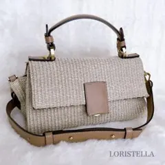 極美品 LORISTELLA BETH ラフィア ジュート 2WAY ショルダーのサムネイル