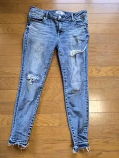 AZUL BY MOUSSY スキニーデニム ダメージ加工 XLのサムネイル