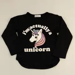 H&M ユニコーン 長袖カットソー ブラック 110/116