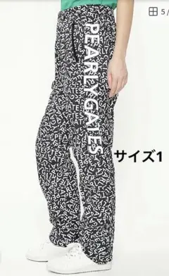 防寒 蓄熱 裏地付き パーリーゲイツ パンツ M〜L相当 総柄 紺 白 暖