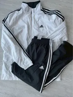 adidas ジャージ上下セット L ホワイト/ブラック