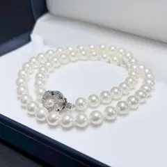 テリ強✨】あこや 本真珠 パールネックレス 約40cm 6.5-7.0 28g - メルカリ