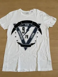 DIESEL ホワイト Tシャツ Mサイズ グラフィックプリント