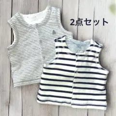 baby GAP ベビーベスト ストライプ 星柄 リバーシブル 70