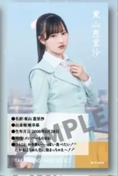 東山恵里沙 超NATSUZOME2025限定カード 高嶺のなでしこ たかねこ