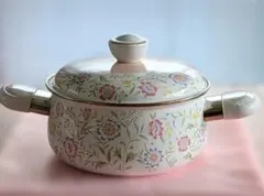 EJIRY ピース 蒸し兼用鍋 蒸し茶碗付き 24cm ホーロー 新品未使用
