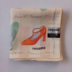 【未使用・シール付き】renoma大判ハンカチパンプス柄　バンダナにも