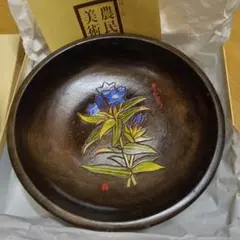 本錫製 菓子器 バラ絵付け 美術品 ヴィンテージ アンティーク 雑貨 