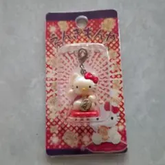 【レア】えんぎもんや ハローキティ 招き猫・赤 ファスナーマスコット