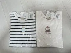 【新品未使用】petit main 長袖Tシャツ 2枚セット 100cm