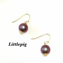 スワロフスキーパールのワンポイントピアス⇆イヤリング♡