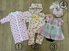 ベビー 女の子 70〜80 まとめ売り ロンパース ワンピース カバーオール