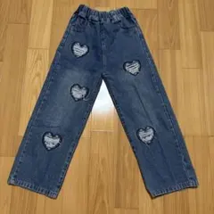 URBAN CHERRY ハートダメージデニムパンツ 140cm