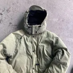 シエラデザイン　オリーブグリーン フード付きダウンジャケット