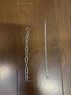 メンズ ブレスレット 2点セット シルバーカラー