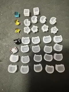 レジン型セット 猫・星・四角・月