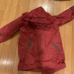 赤いフード付きレインコート120