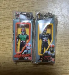 仮面ライダー ソフビパッケージチャーム　1号&BLACK