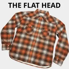 【美品】フラットヘッド THE FLAT HEAD プリント ネルシャツのサムネイル