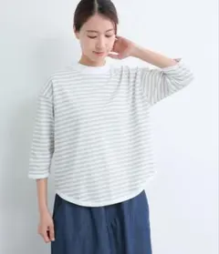 リンネル　no jean ボーダー　Tシャツ 3Lサイズ 新品　ゆったり