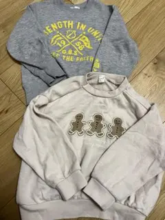 男の子　110 まとめ売り　トップス　裏起毛　トレーナー　長袖　２枚　冬服　子供