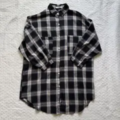 GRL チェック柄オーバーサイズシャツ　レディース　メンズライク　秋冬