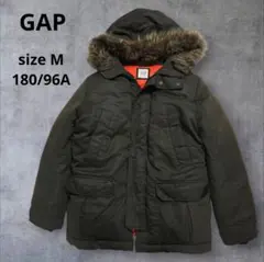 ギャップ GAP ダウンコート モッズコート ファー付き Mサイズ カーキ