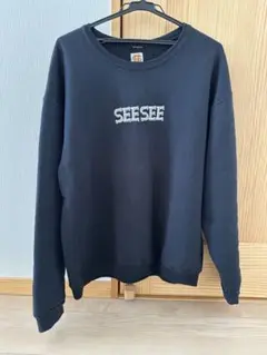 タイムセール　SEESEE FONT LOGO CREW blackのサムネイル