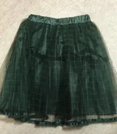 axes femme チェック チュールスカート