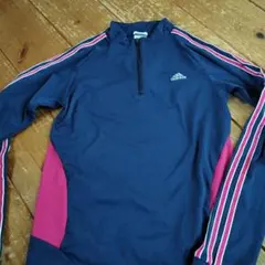 adidas ハーフジップ トレーニングウェア ネイビー
