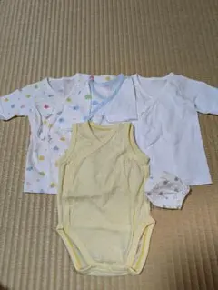 新生児肌着　4枚セット＋手袋