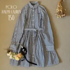 ポロ ラルフ ローレン┄▸◂✾ きれい目ベルト付シャツワンピース150