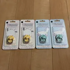 ポチャッコ・シナモロール スマホステッカー　スマホリング　4点セット