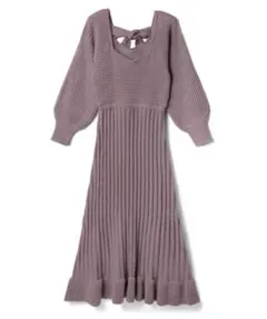 GRL バックリボンニットワンピース[mb1131