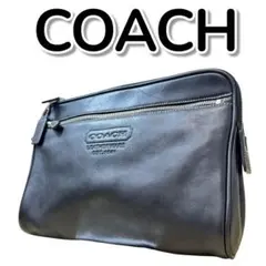 COACH コーチ レザー ブラック クラッチバッグ G05S-5068