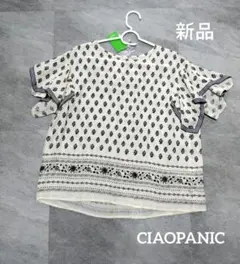 CIAOPANIC チャオパニック 総柄フレアスリーブブラウス 半袖 Mのサムネイル
