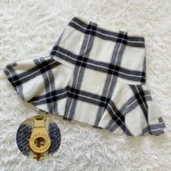 ブルーレーベルクレストブリッジ　フレア　ミニスカート　Mサイズ　チェック柄