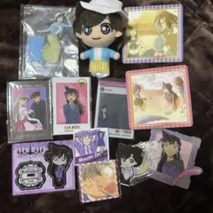 名探偵コナン 毛利蘭 ぬいぐるみ アクスタスタンド コースター 缶バッジ セット