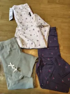 【新品未使用】プティマイン　プティプラ　レギンス　10分丈　保育園　110