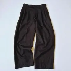 【美品】marka OFFICER PANTS 2TUCK WIDE ブラウンのサムネイル
