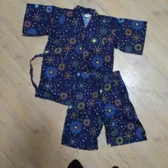 花火模様 甚平 120cm